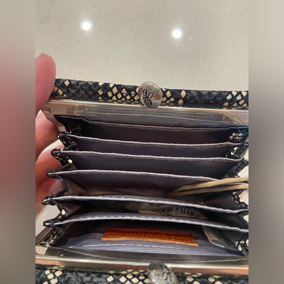 HOBO Violet Kiss Lock Card Case Wallet - Picture 3 of 4